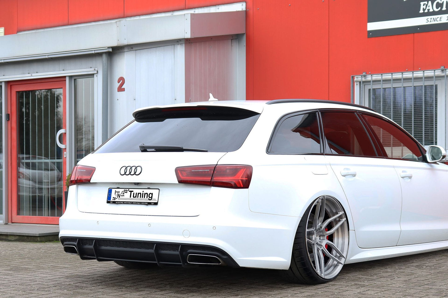 Gefräster Heckansatz Audi A6 + S6, 4G, C7 ab Bj.: 2014- Schwarz Matt