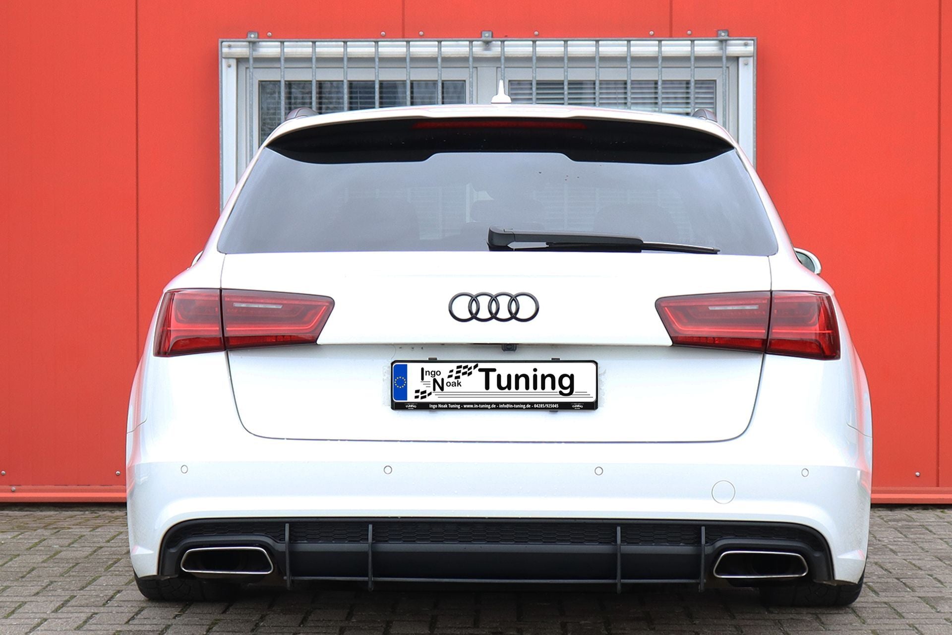 Gefräster Heckansatz Audi A6 + S6, 4G, C7 ab Bj.: 2014- Schwarz Matt