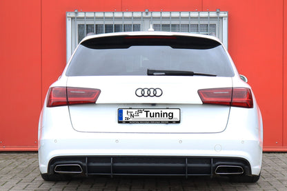 Gefräster Heckansatz Audi A6 + S6, 4G, C7 ab Bj.: 2014- Schwarz Matt