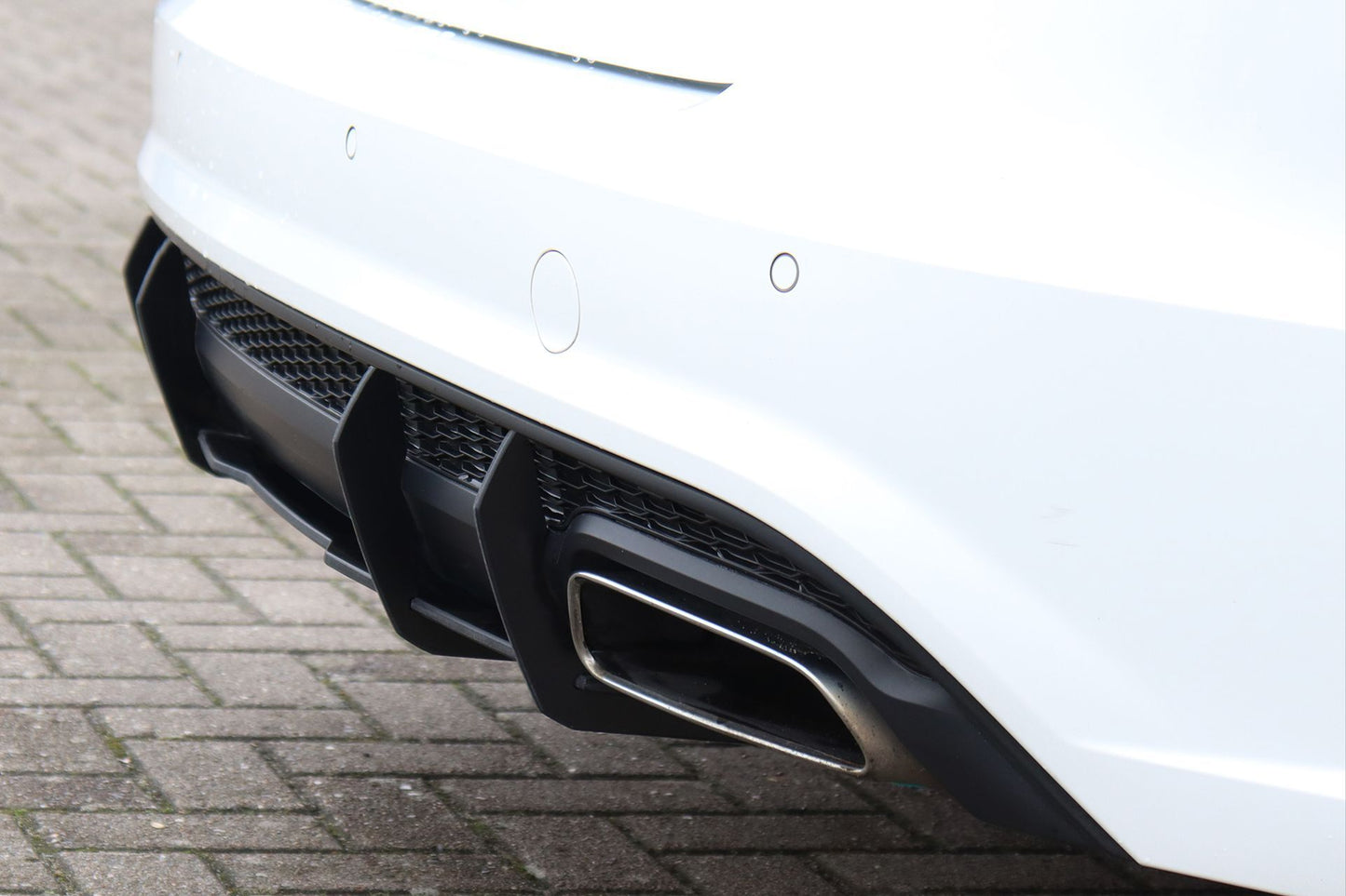 Gefräster Heckansatz Audi A6 + S6, 4G, C7 ab Bj.: 2014- Schwarz Matt