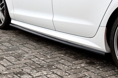 Seitenschwellersatz ABS Audi A6 4G C7 ab Bj.: 2014- Schwarz Glanz