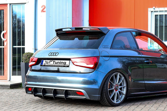 Gefräster Heckansatz Audi A1 (8X) + Sportback Bj.: 2010-2014 Schwarz Matt