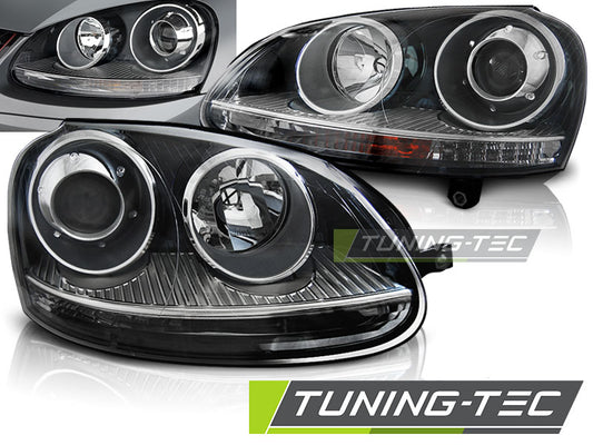 Tuning-Tec Scheinwerfer für VW Golf 5 03-09 schwarz