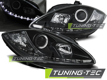 Tuning-Tec LED Tagfahrlicht Scheinwerfer für Seat Leon 1P1 Facelift / Altea 09-12 schwarz
