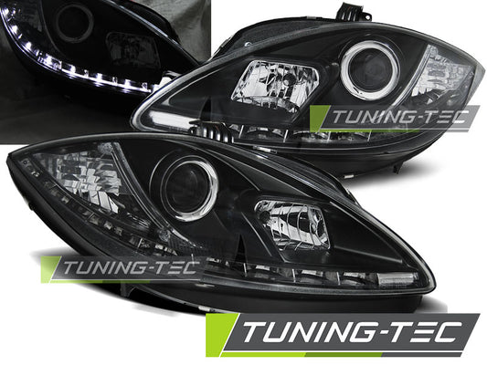 Tuning-Tec LED Tagfahrlicht Scheinwerfer für Seat Leon 1P1 Facelift / Altea 09-12 schwarz