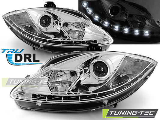 Tuning-Tec LED Tagfahrlicht Scheinwerfer Seat Leon 1P1 Facelift / Altea 09-12 chrom