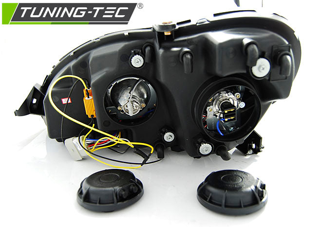 Tuning-Tec LED Tagfahrlicht Scheinwerfer für Mercedes Benz S-Klasse W220 98-05 chrom mit LED Blinker