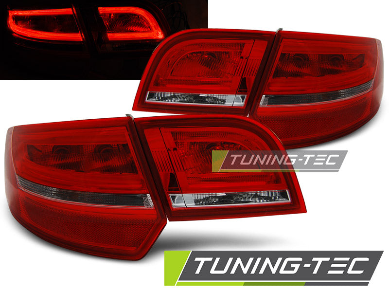 Tuning-Tec LED Lightbar Rückleuchten für Audi A3 8P Sportback 04-08 rot/klar