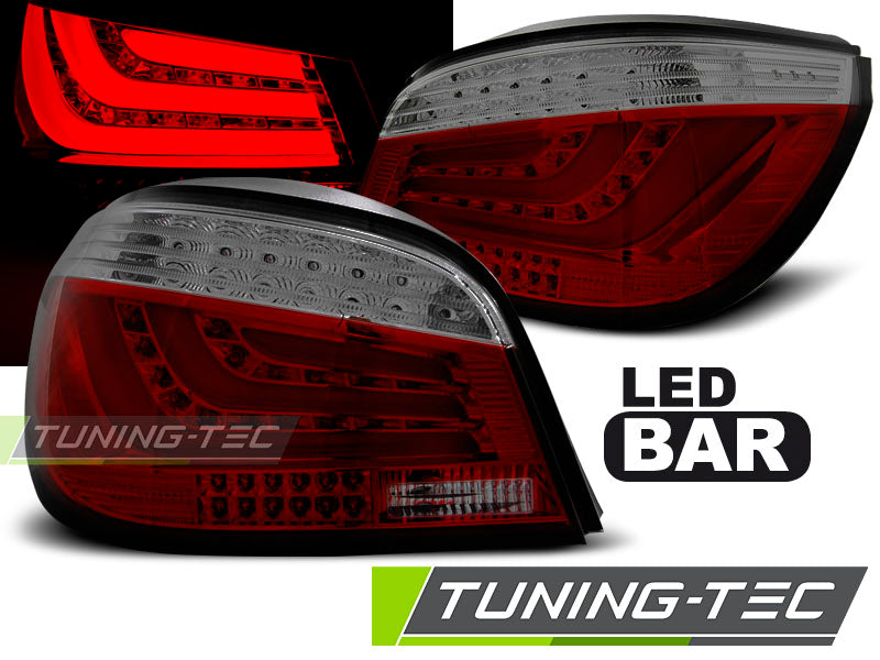 Tuning-Tec LED Lightbar Rückleuchten für BMW 5er E60 Limousine 03-07 rot/rauch