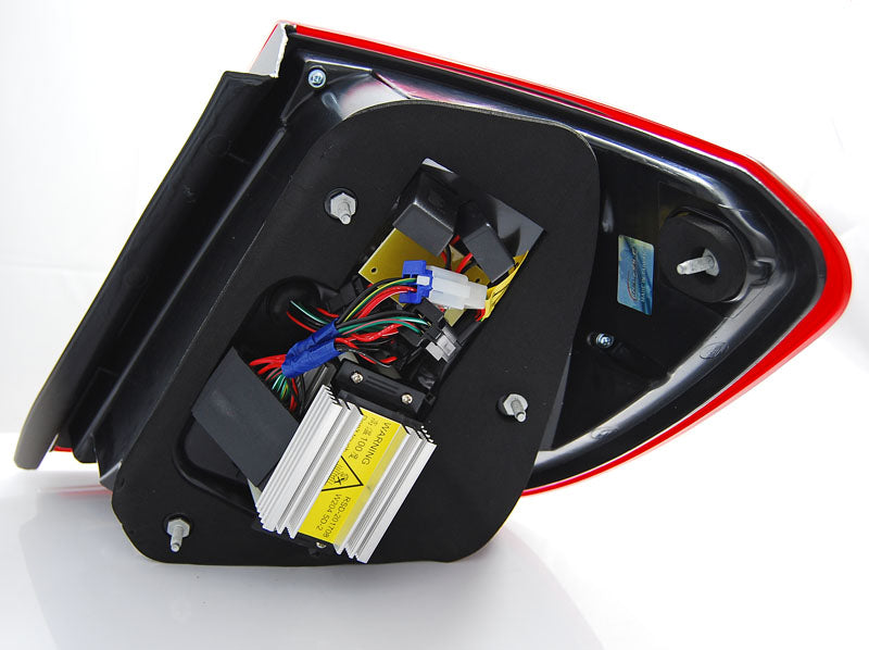 Tuning-Tec Voll LED Lightbar Rückleuchten für Mercedes Benz C-Klasse W204 T-Modell 07-10 rot/klar