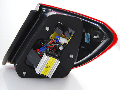 Tuning-Tec Voll LED Lightbar Rückleuchten für Mercedes Benz C-Klasse W204 T-Modell 07-10 rot/klar