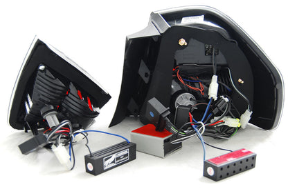 Tuning-Tec LED Lightbar Rückleuchten für BMW 3er E90 05-08 rauch mit LED Blinker