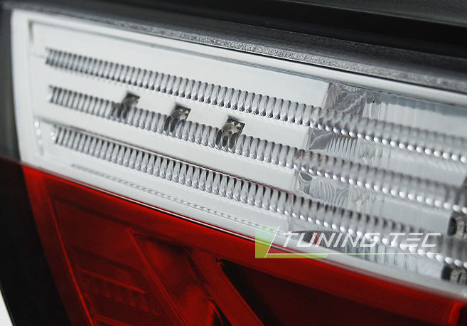 Tuning-Tec LED Lightbar Rückleuchten für BMW 5er E60 LCI Limousine 07-10 rot/klar