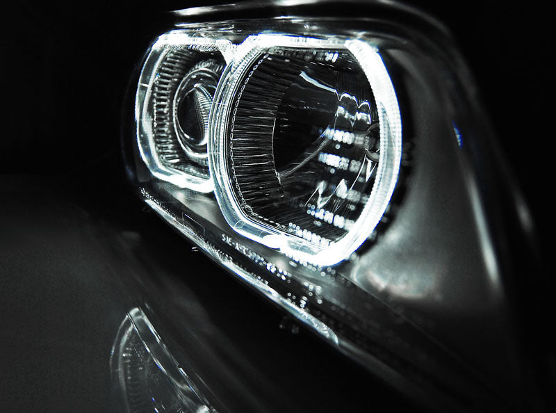 Tuning-Tec Xenon LED Angel Eyes Scheinwerfer für BMW 5er E39 Facelift 00-03 schwarz