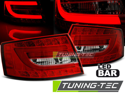 Tuning-Tec LED Lightbar Rückleuchten für Audi A6 4F (C6) 04-08 Limousine rot/klar (7Pin)
