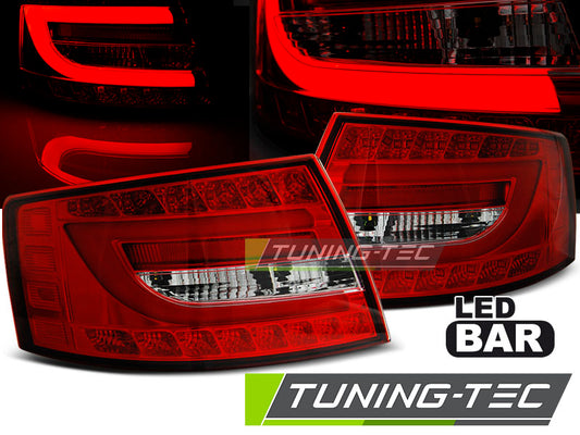 Tuning-Tec LED Lightbar Rückleuchten für Audi A6 4F (C6) 04-08 Limousine rot/klar (7Pin)