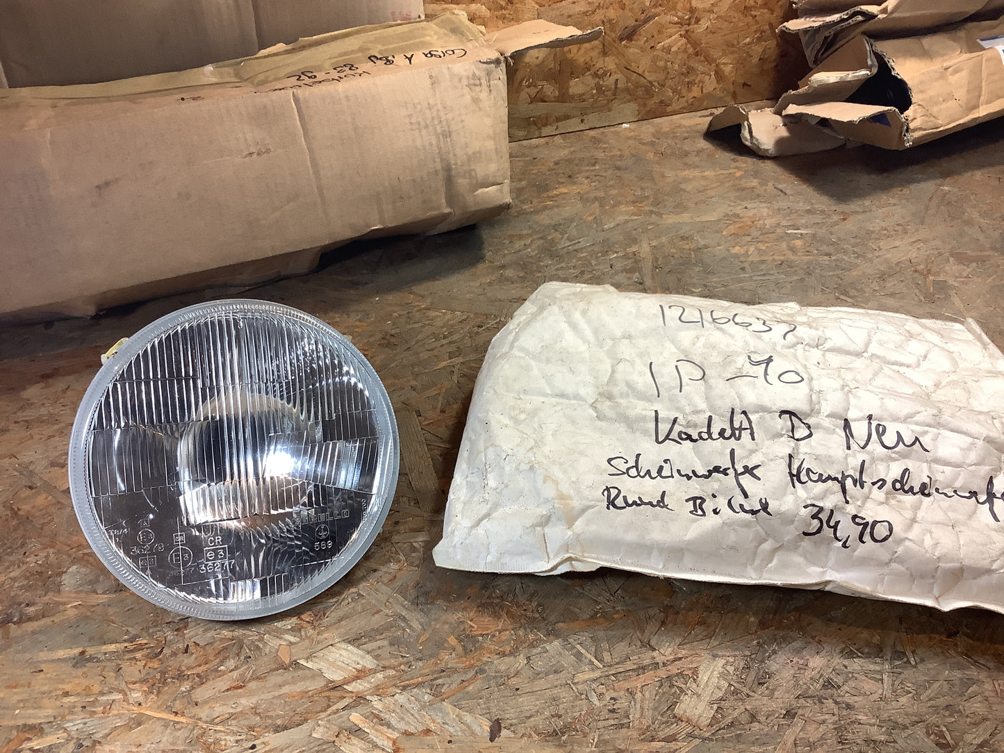 Kadett D Scheinwerfer, Hauptscheinwerfer Rund Bilux Original GM NEU