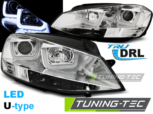 Tuning-Tec LED Tagfahrlicht Scheinwerfer für VW Golf 7 12-17 chrom
