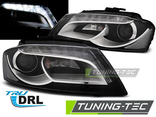 Tuning-Tec LED Tagfahrlicht Scheinwerfer für Audi A3 8P 08-12 schwarz