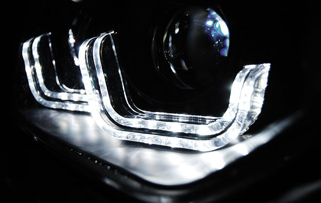 Tuning-Tec Xenon LED Tagfahrlicht Angel Eyes Scheinwerfer für BMW 3er F30/F31 11-15 schwarz