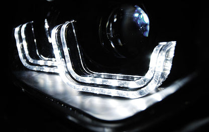 Tuning-Tec Xenon LED Tagfahrlicht Angel Eyes Scheinwerfer für BMW 3er F30/F31 11-15 schwarz