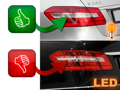 Tuning-Tec Voll LED Rückleuchten für Mercedes Benz E-Klasse W212 Limousine 09-13 rot/rauch (für Halogen Blinker)