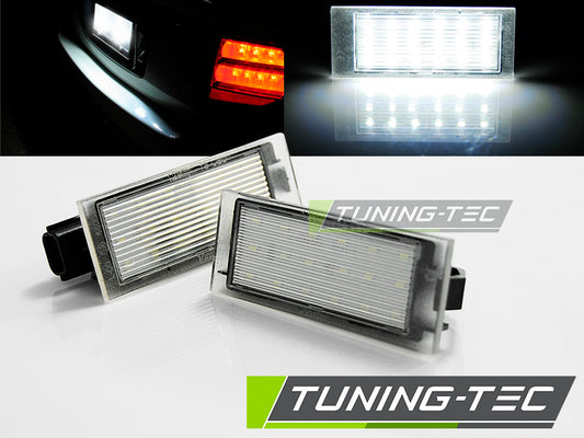 Tuning-Tec LED Kennzeichenbeleuchtung für Renault Twingo 2 / Clio 3 / Megane II/III / Laguna II/III kaltweiß