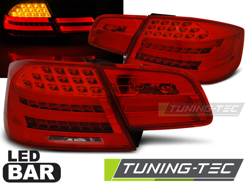 Tuning-Tec LED Lightbar Rückleuchten für BMW 3er E92 Coupe 06-10 rot/klar LCI Optik