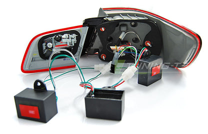 Tuning-Tec LED Lightbar Rückleuchten für BMW 3er E92 Coupe 06-10 rot/klar LCI Optik