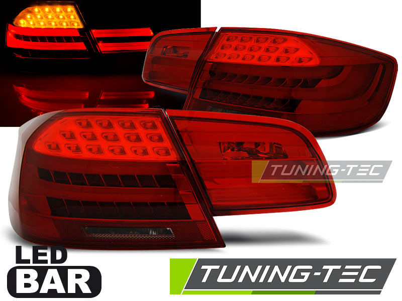 Tuning-Tec LED Lightbar Rückleuchten für BMW 3er E92 Coupe 06-10 rot/smoke LCI Optik