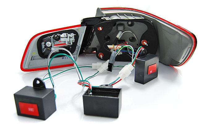 Tuning-Tec LED Lightbar Rückleuchten für BMW 3er E92 Coupe 06-10 rot/smoke LCI Optik