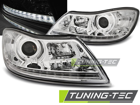Tuning-Tec LED Tagfahrlicht Scheinwerfer für Skoda Octavia 2 (1Z Facelift) 09-12 chrom