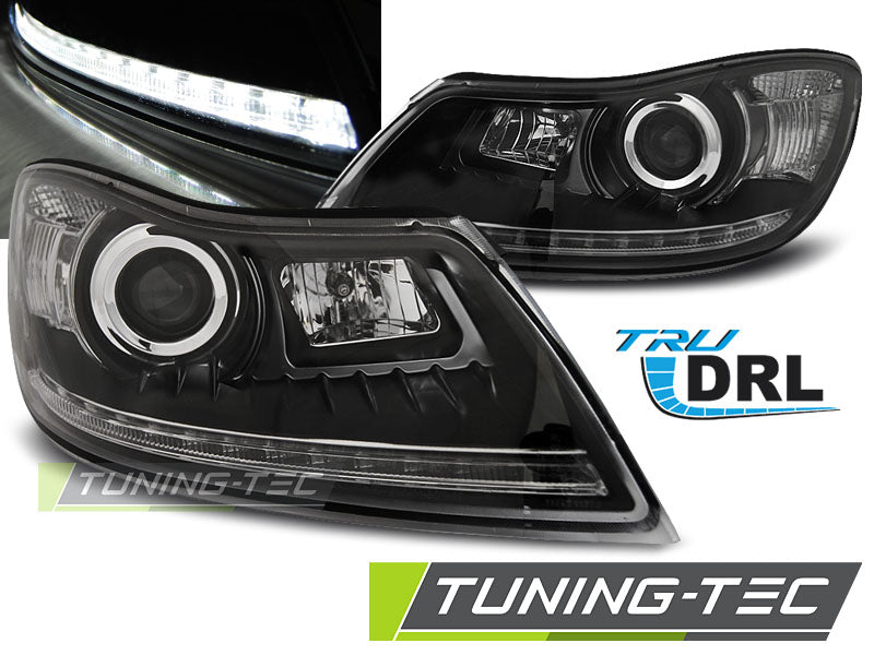 Tuning-Tec LED Tagfahrlicht Scheinwerfer für Skoda Octavia 2 (1Z Facelift) 09-12 schwarz