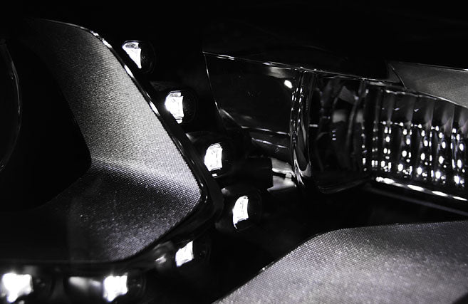 Tuning-Tec LED Tagfahrlicht Scheinwerfer für VW Tiguan Facelift 11-15 schwarz