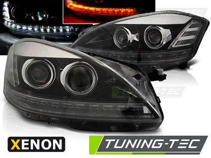 Tuning-Tec Xenon LED Tagfahrlicht Scheinwerfer für Mercedes Benz S-Klasse W221 05-09 schwarz