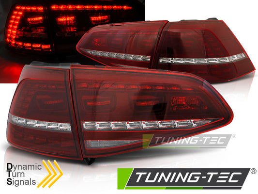 Tuning-Tec LED Rückleuchten für VW Golf 7 (VII) 13-17 rot/klar mit dynamischem Blinker