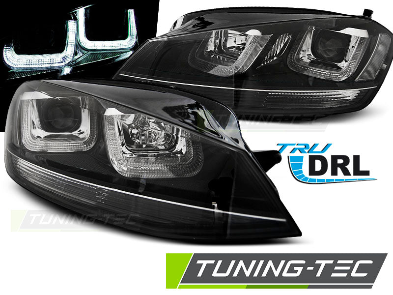 Tuning-Tec LED Tagfahrlicht Scheinwerfer für VW Golf 7 12-17 schwarz