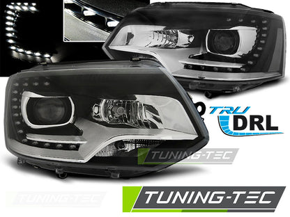 Tuning-Tec LED Tagfahrlicht Scheinwerfer für VW T5 GP (Facelift) 10-15 schwarz