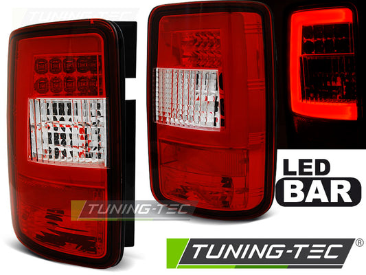 Tuning-Tec LED Lightbar Rückleuchten für VW Caddy 3 (2K) 03-14 rot/klar