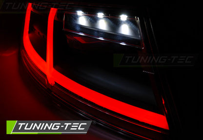 Tuning-Tec Voll LED Lightbar Rückleuchten für Audi TT 8J 06-14 rot/klar mit dynamischem Blinker