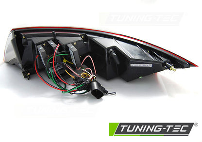 Tuning-Tec Voll LED Lightbar Rückleuchten für Audi TT 8J 06-14 rot/klar mit dynamischem Blinker