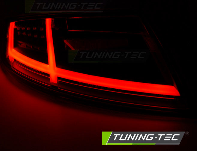 Tuning-Tec Voll LED Lightbar Rückleuchten für Audi TT 8J 06-14 schwarz/rauch mit dynamischem Blinker