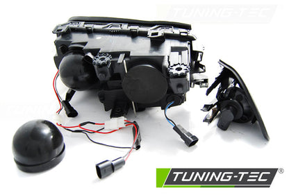 Tuning-Tec LED Angel Eyes Scheinwerfer für BMW 3er E46 98-01 schwarz Set