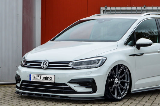 CUP Frontspoilerlippe ABS Volkswagen Touran Typ 5T, R-Line Schwarz Matt