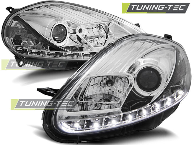 Tuning-Tec LED Tagfahrlicht Scheinwerfer für Fiat Grande Punto 08-09 chrom