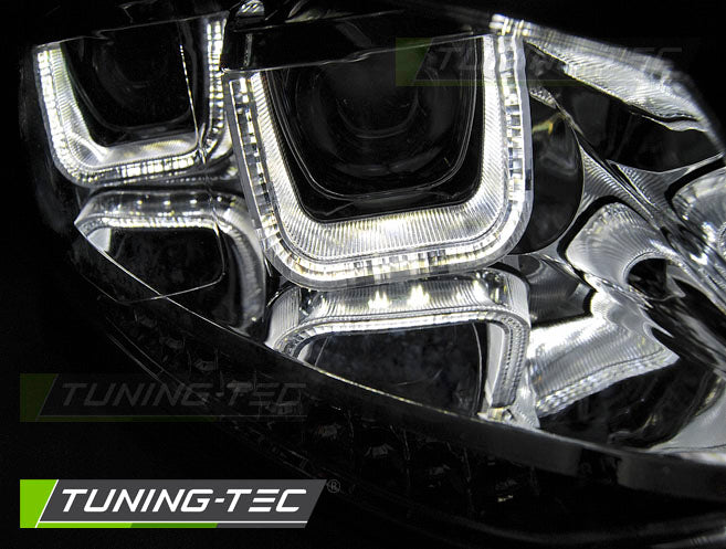 Tuning-Tec LED Tagfahrlicht Scheinwerfer für VW Polo 6R 09-14 chrom mit LED Blinker