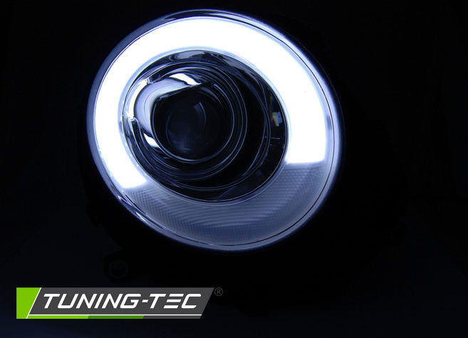 Tuning-Tec LED Tagfahrlicht Scheinwerfer für Mini Cooper R55/R56/R57 06-14 chrom mit LED Blinker LTI