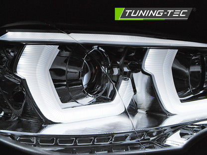 Tuning-Tec LED Tagfahrlicht Angel Eyes Scheinwerfer für BMW X5 E70 07-10/10-13 chrom