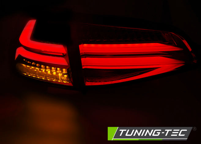 Tuning-Tec Voll LED Lightbar Rückleuchten für VW Golf 7 (VII) 13-17 rot/klar