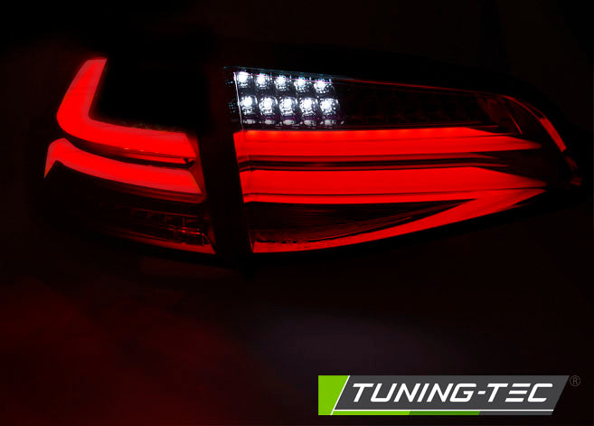 Tuning-Tec Voll LED Lightbar Rückleuchten für VW Golf 7 (VII) 13-17 rot/klar